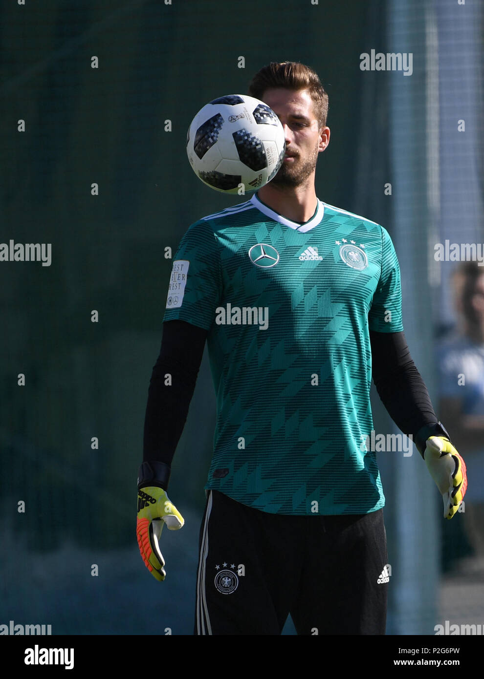 Vatutinki, Russia. 15th June, 2018. 15 June 2018, Russia, Vatutinki: Soccer, FIFA World Cup, German team, training. Goal keeper Kevin Trapp. Credit: Ina Fassbender/dpa/Alamy Live News Stock Photo