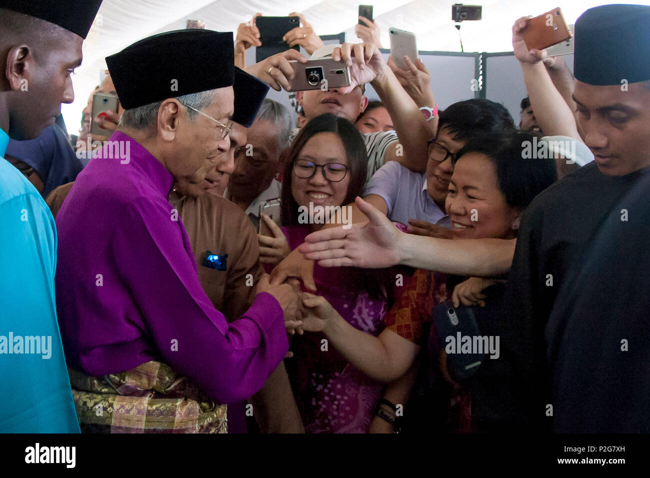 Malaysian Prime Minister Dr Mahathir Mohamad Seen Leaving Pakatan Harapan Government Aidilfitri Open House Held At Seri Perdana Official Residence In Putrajaya Eid Al Fitr Also Known As Hari Raya Aidilfitri In