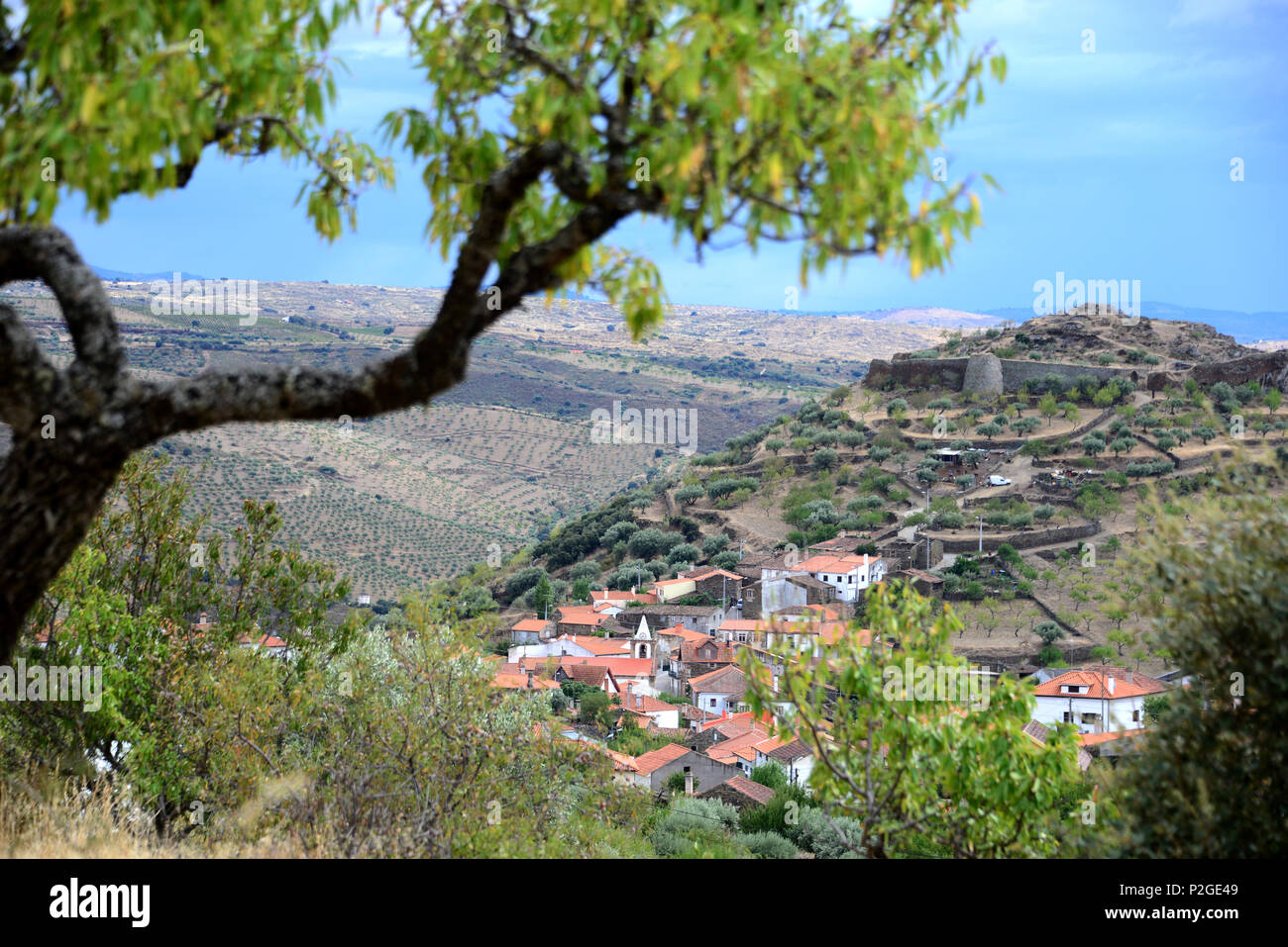 Castel Melhor at Rio Coa near Vila Nova de Foz Coa, upper Douro valley, Norte, Portugal Stock Photo