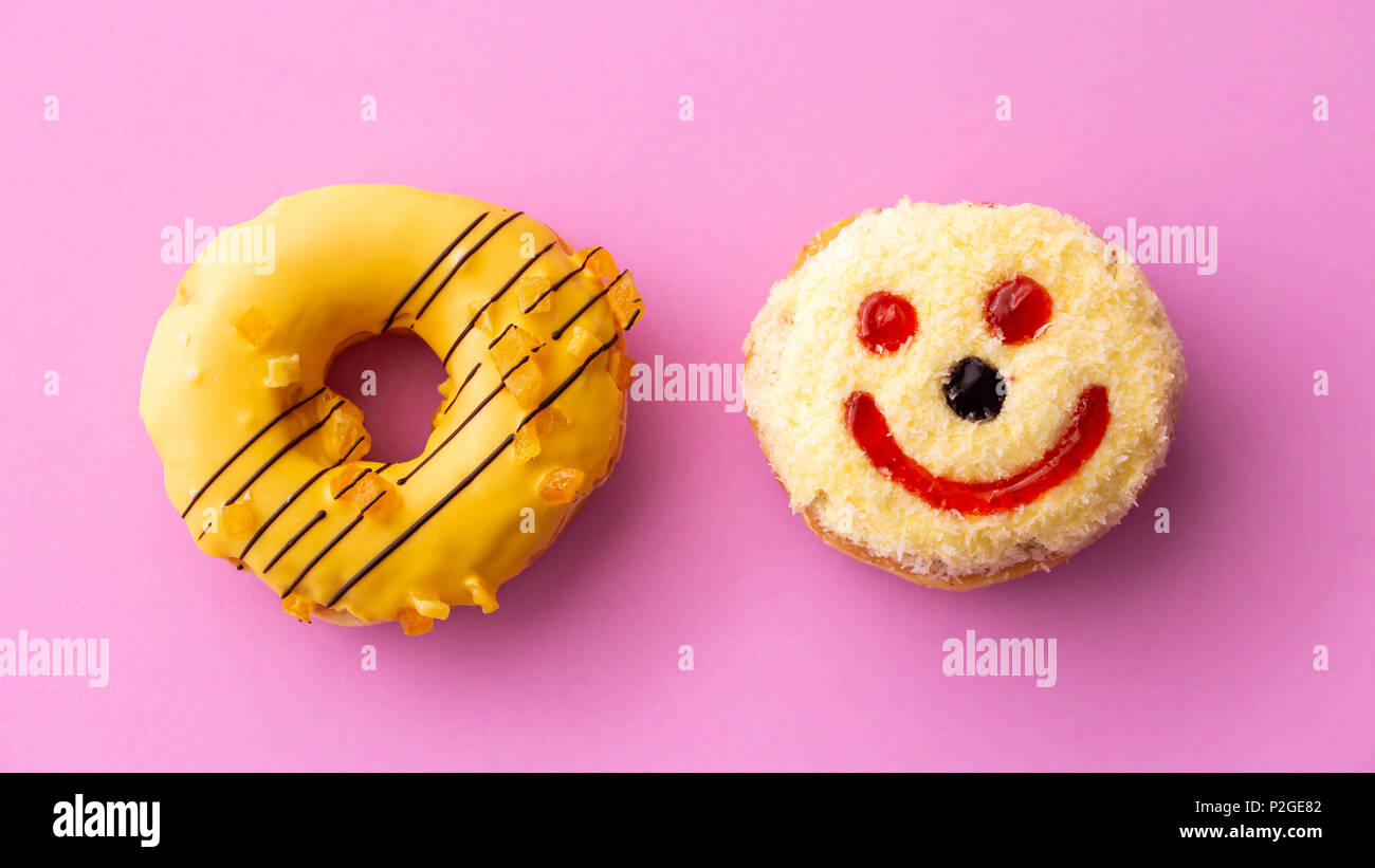 Donut smiley face hi-res stock photography and images - Alamy
