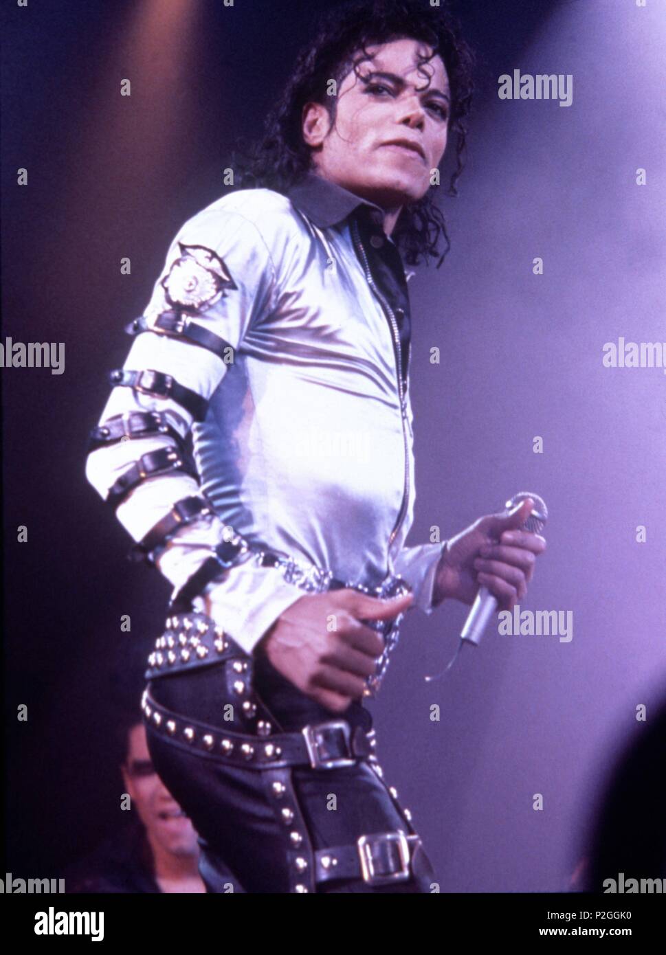 Michael Jackson on stage. Stock Photo