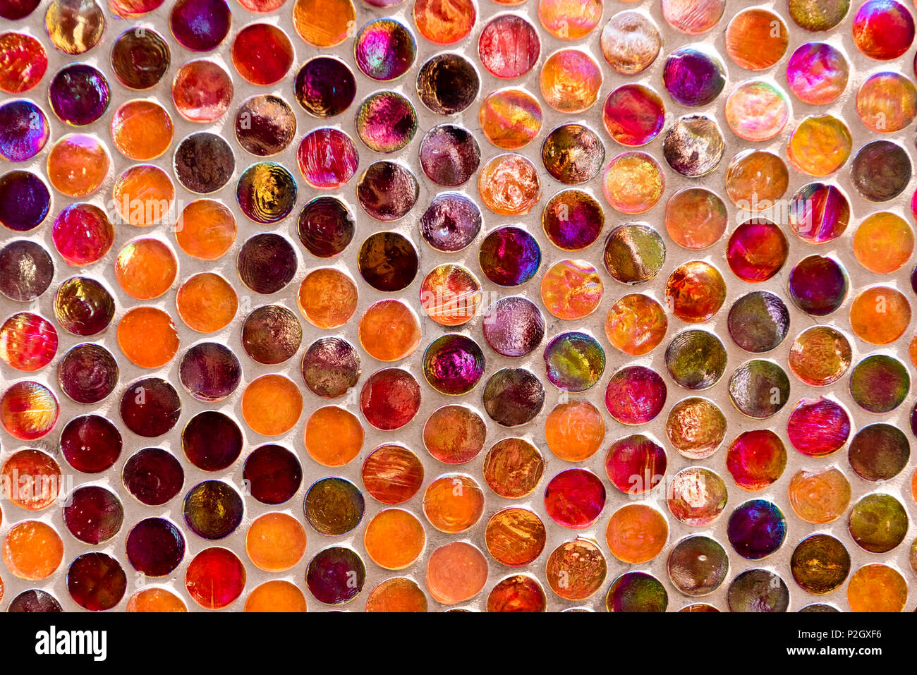 close-up view of beautiful colorful decorative mosaic tiles background ...