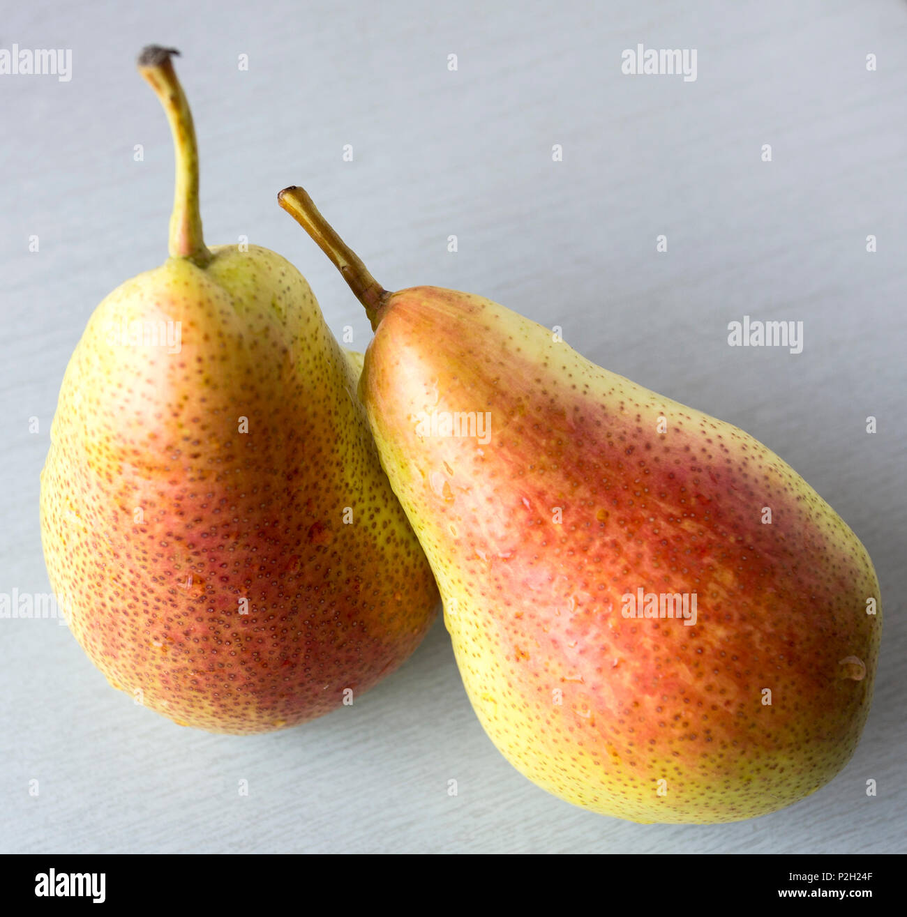 Forelle pear is a variety of pear originated in Germany, oblong and bell shaped and highly coloured. Stock Photo
