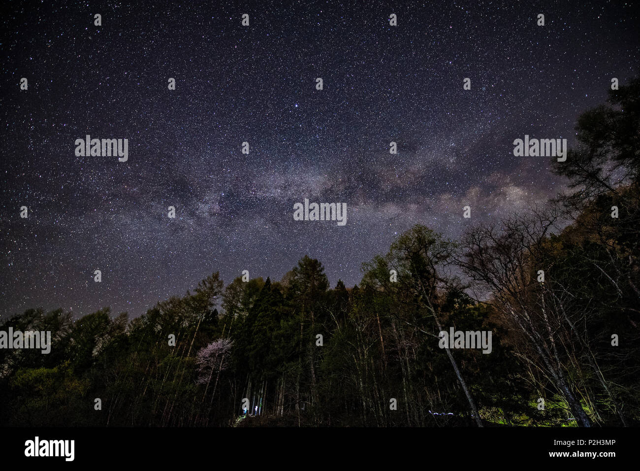 Summer Triangle and　Galaxy Stock Photo