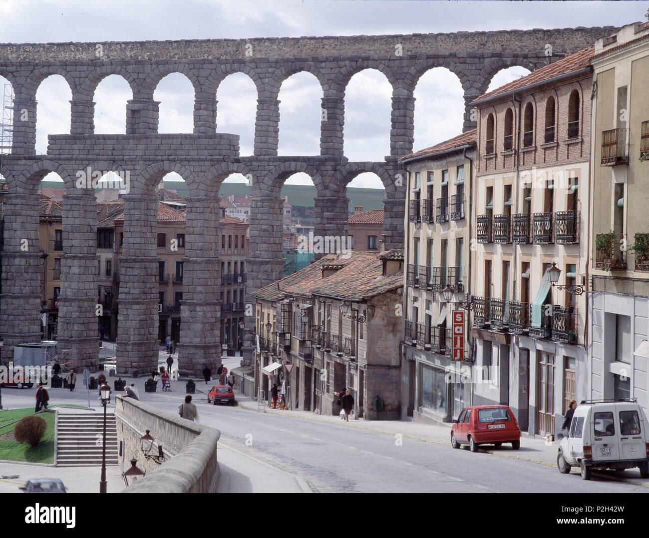 Acueducto de Segovia. Provincia de España en la comunidad autónoma de Castilla y León. Stock Photo