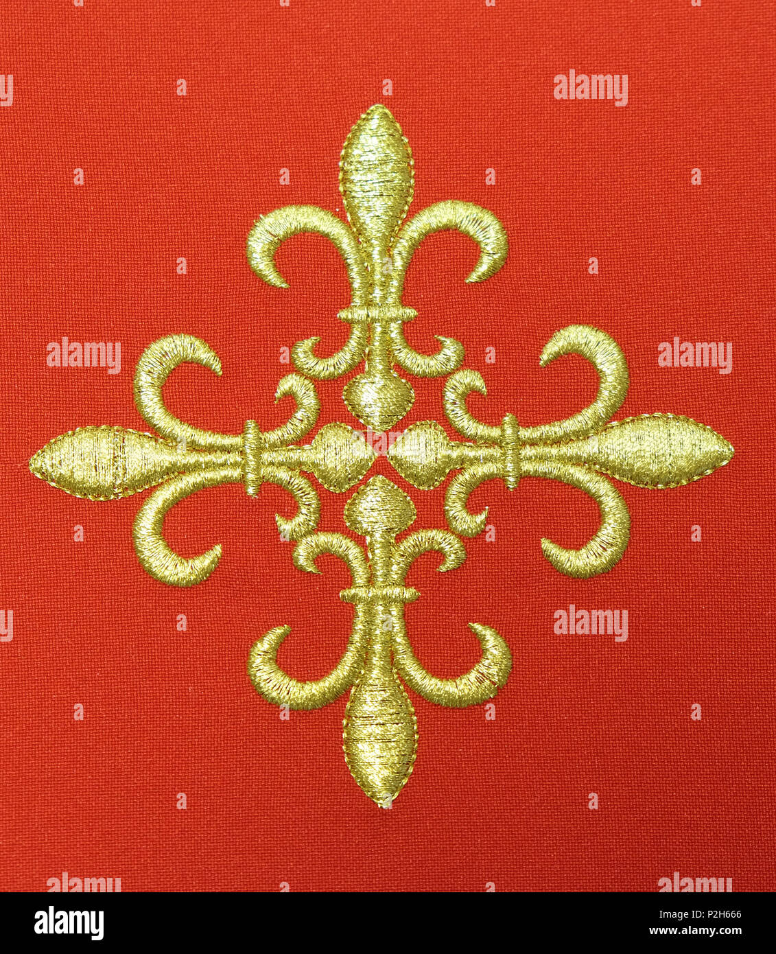 Cross, detail of church vestment made by the Sisters of Charity of