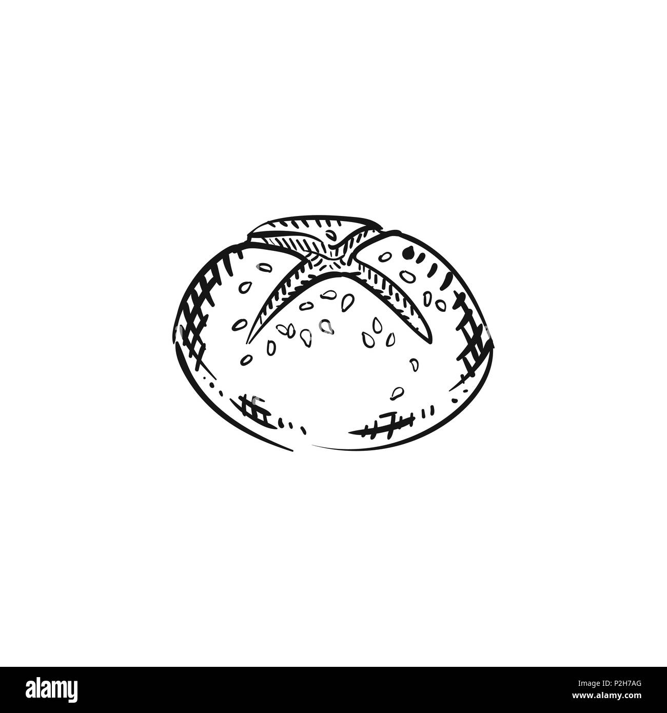 A hot cross bun Stock Vector Images Alamy