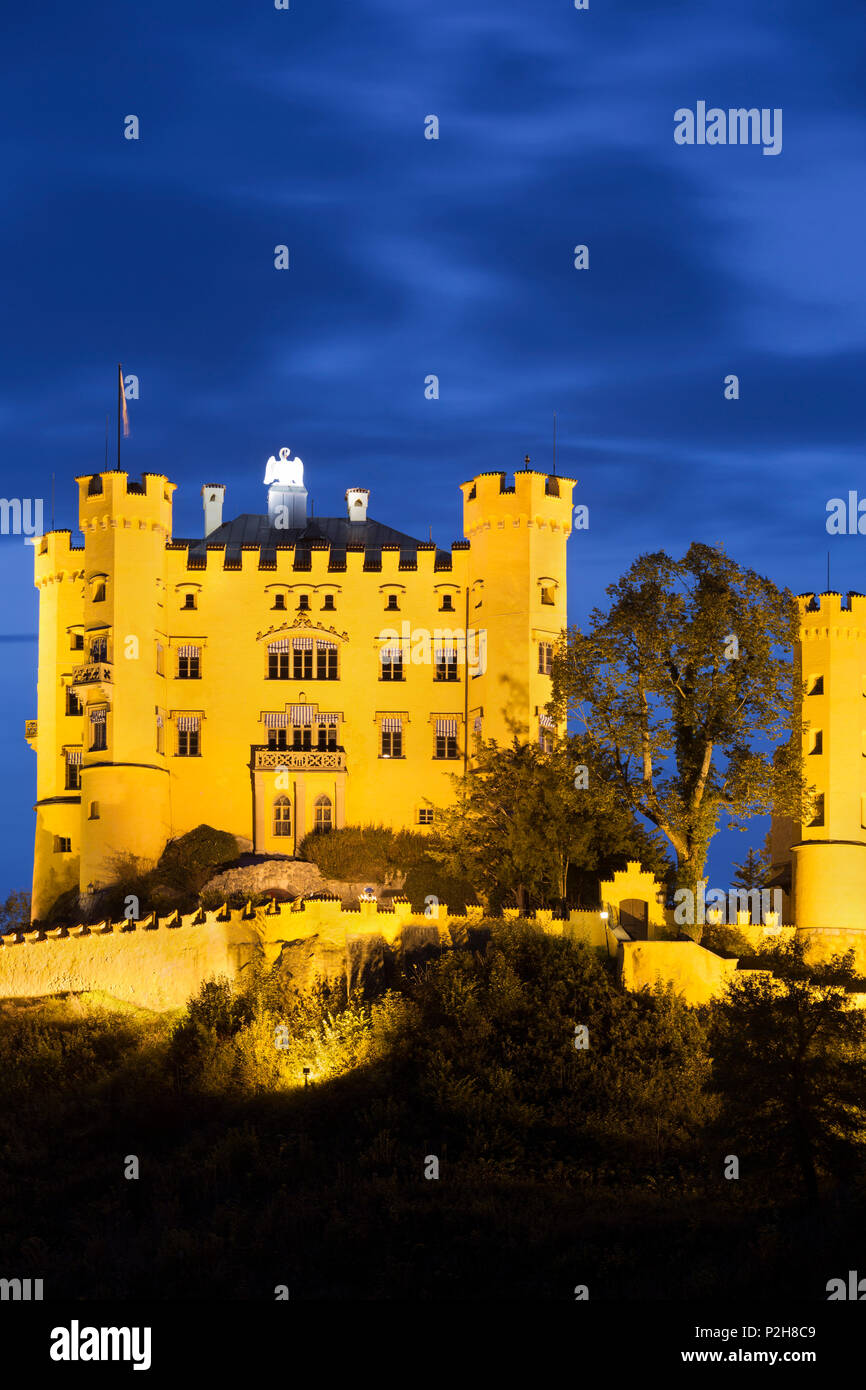 Hohenschwangau castle, Fuessen, Allgaeu, Upper Bavaria, Bavaria, Germany Stock Photo