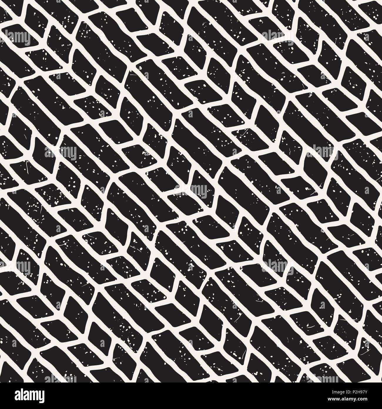 Simple ink geometric pattern. Monochrome black and white strokes ...