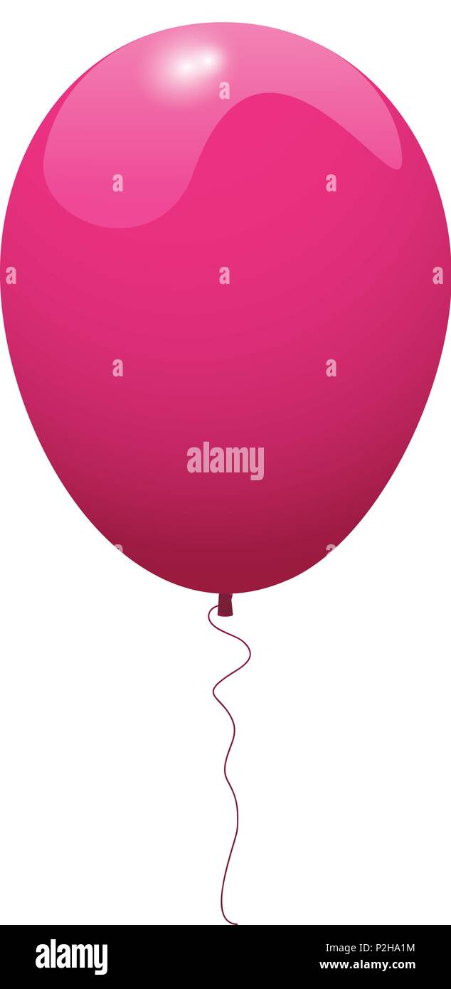 Pink glossy balloon on white background Stock Vector Image & Art - Alamy
