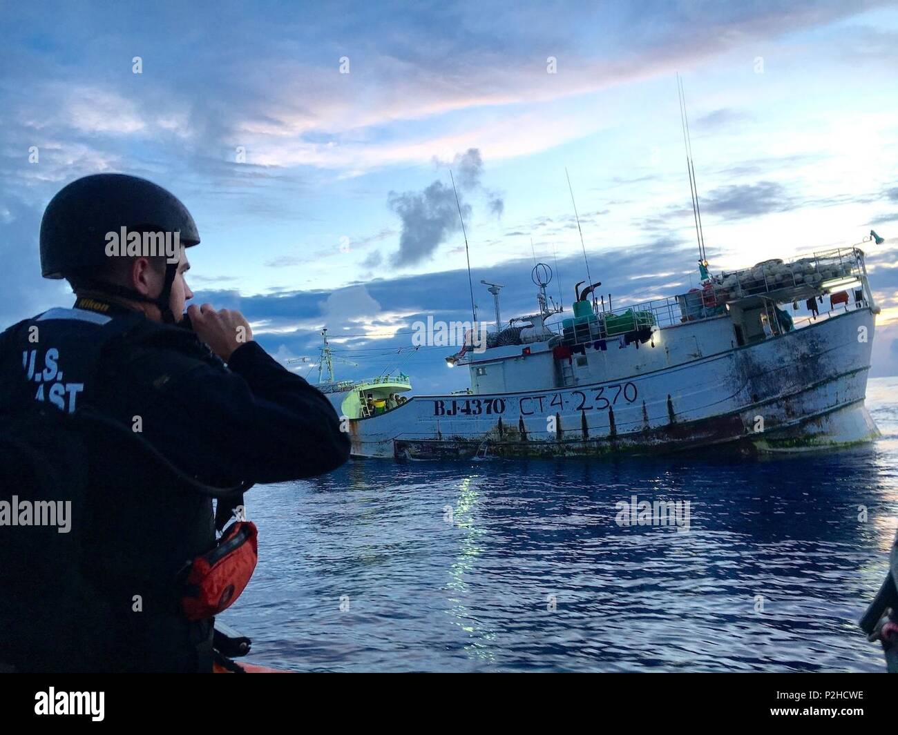 U.S. Coast Guard Petty Officer 3rd Class John Jude, a boatswain's mate