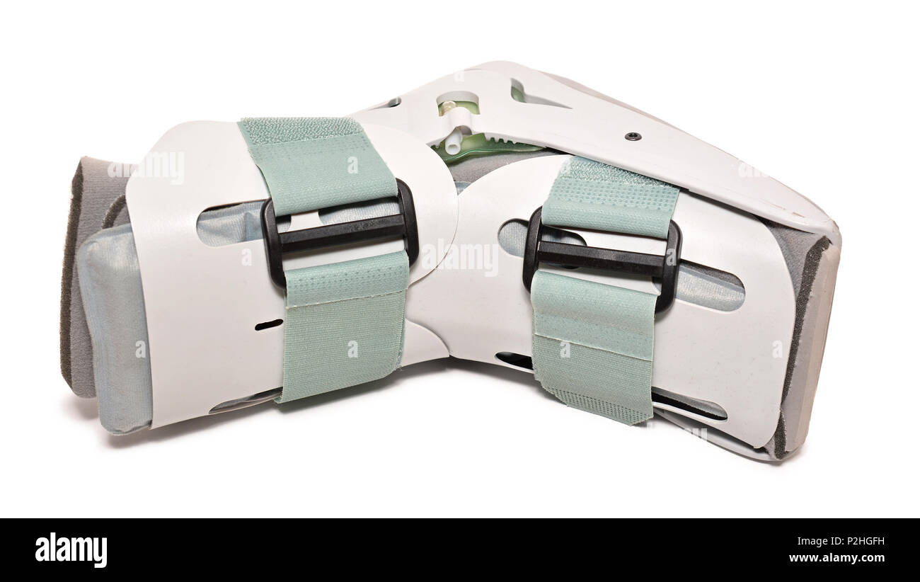 orthopedic compression boot for ankle injury isolated on white