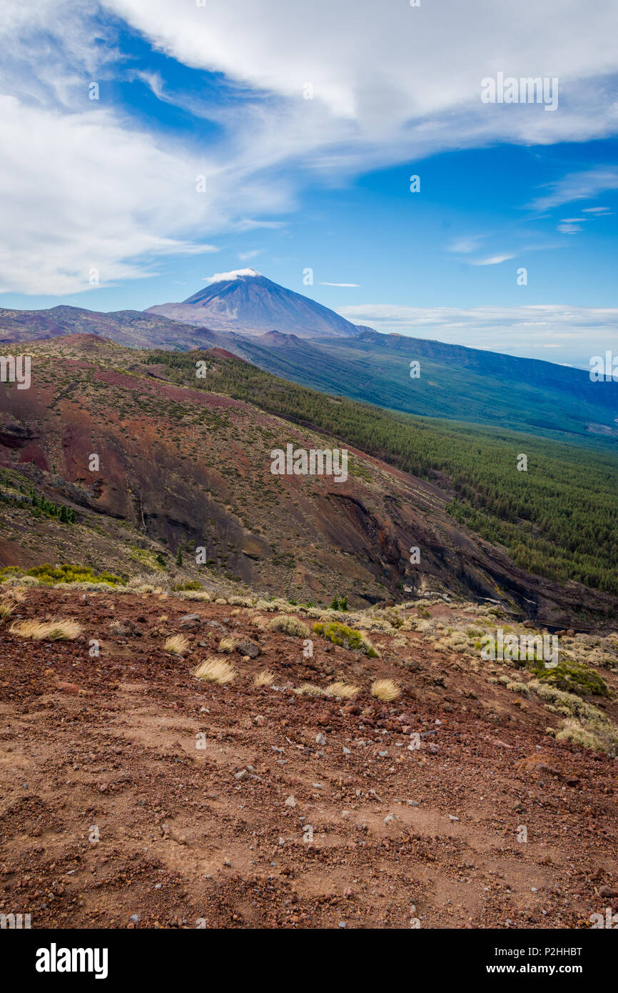 Teide mountain, highest peak of Spain, Tenerife island Stock Photo