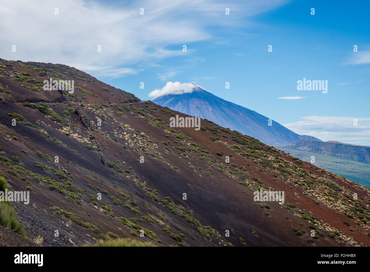 Teide mountain, highest peak of Spain, Tenerife island Stock Photo