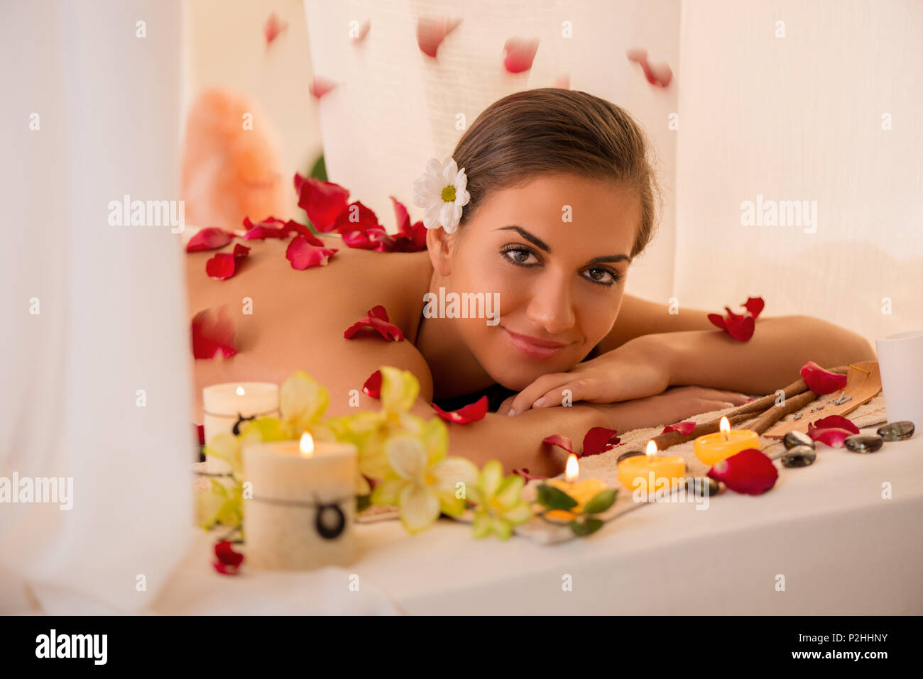 flower girl dropping petals