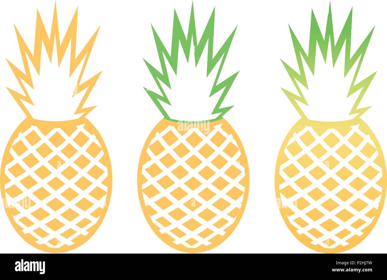 Tropical Pineapple Outline Tattoo - wide 4