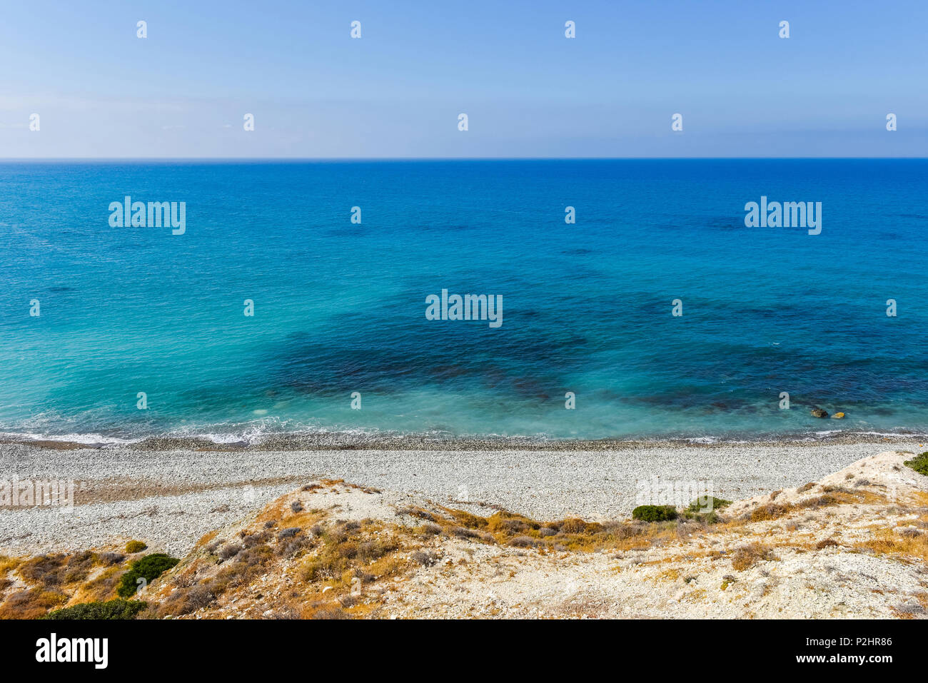Beach and turquoise sea water in Cyprus island Stock Photo Alamy