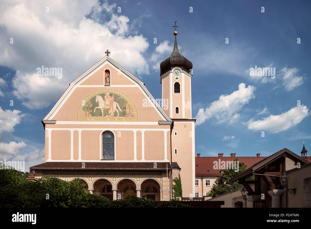 monastry church, Beuron Monastry, Sigmaringen, Swabian Alb, Baden-Wuerttemberg, Germany Stock Photo