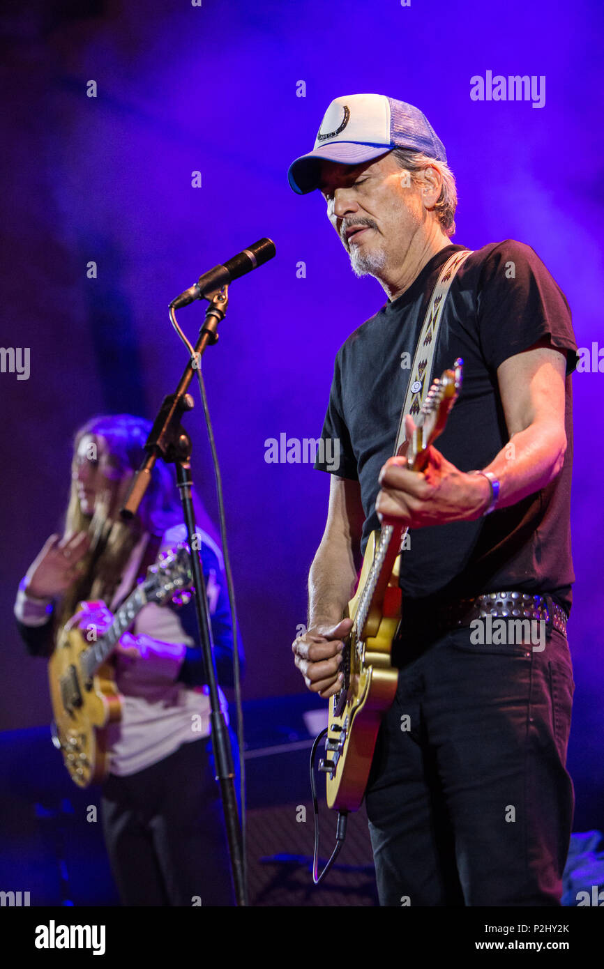 Milan Italy. 13 June 2018. The American alternative rock band GIANT SAND performs live on stage at Palazzo Litta. Stock Photo