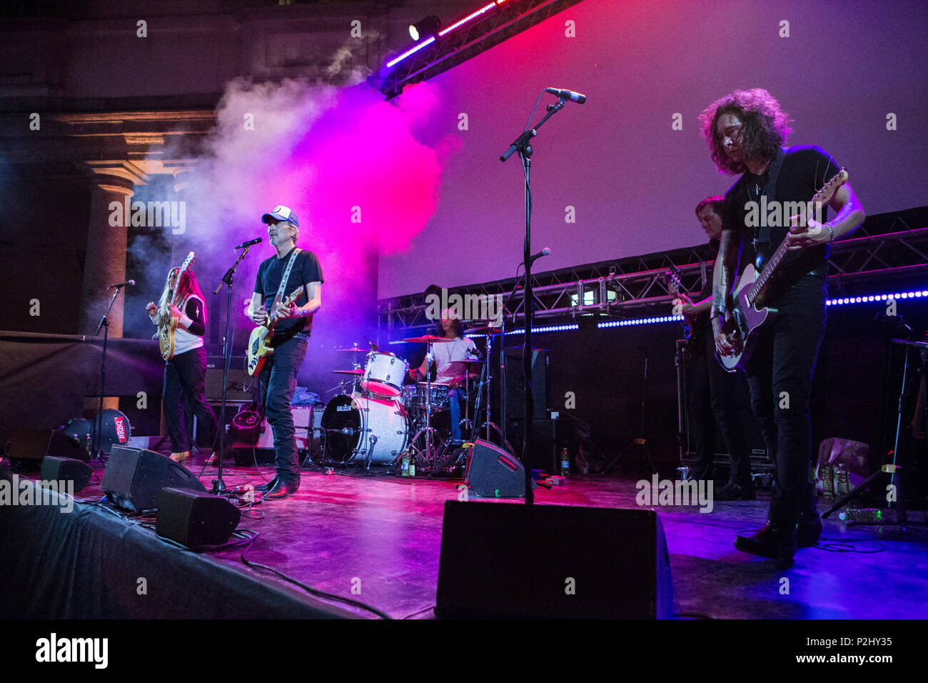 Milan Italy. 13 June 2018. The American alternative rock band GIANT SAND performs live on stage at Palazzo Litta. Stock Photo