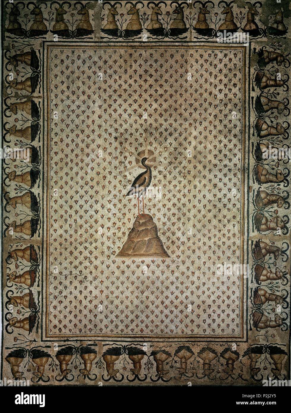 MOSAICO ROMANO - SIGLO V - PROCEDENTE DE VILLA DAFNE (ANTIOQUIA) - EL FENIX  - 6X4,25 M. Location: MUSEO DEL LOUVRE-MOSAICOS, FRANCE Stock Photo - Alamy