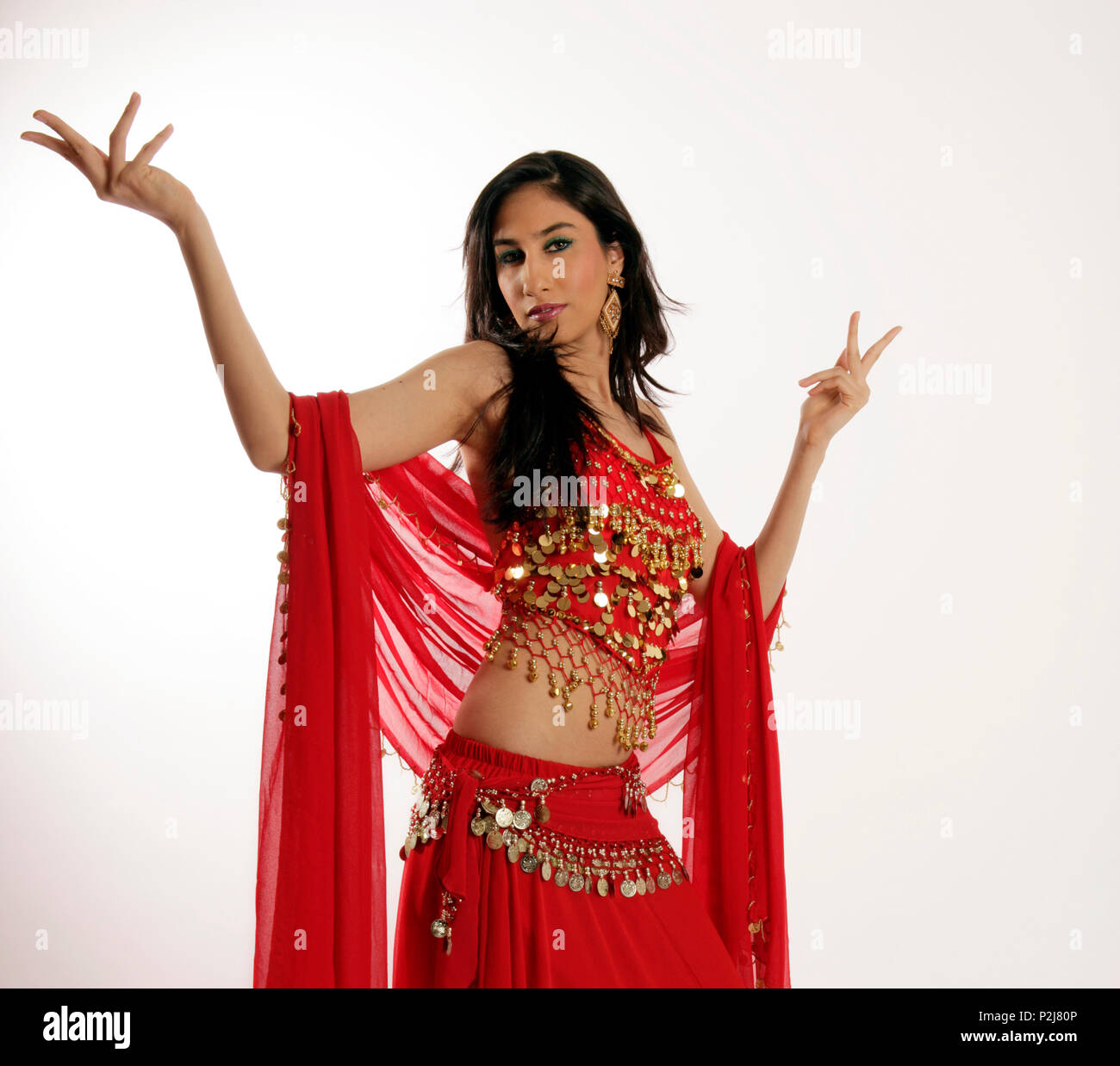 Turkish belly dancer. exercise Stock Photo