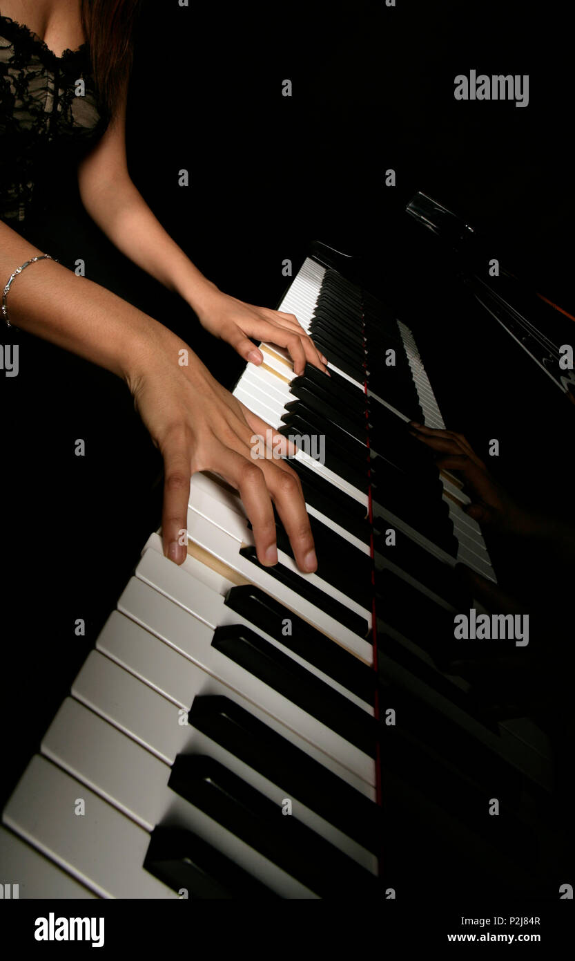 Generic - pianist, female Stock Photo