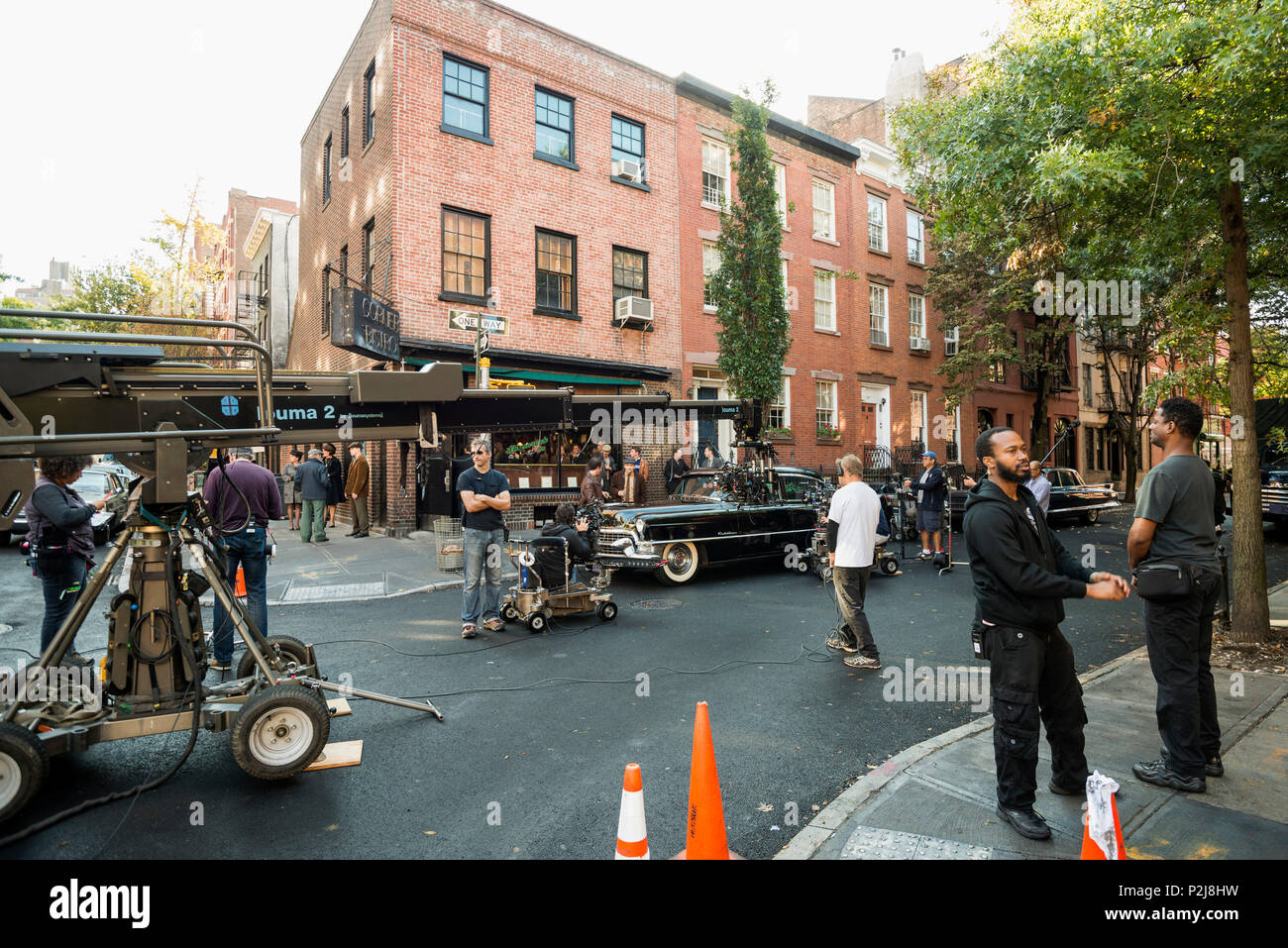 Movie set, Chelsea, Manhattan, New York, USA Stock Photo