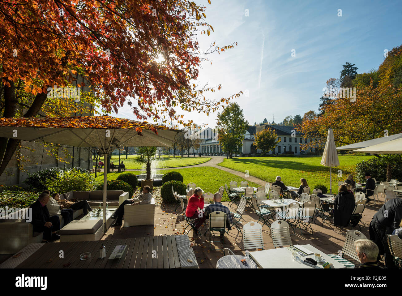 Kurpark and Kurhaus, Baden-Baden, Black Forest, Baden-Wuerttemberg, Germany Stock Photo