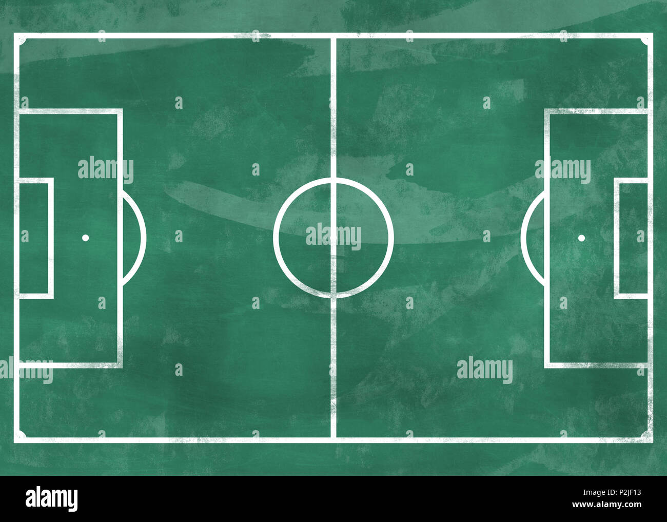 soccer field on green chalkboard Stock Photo Alamy