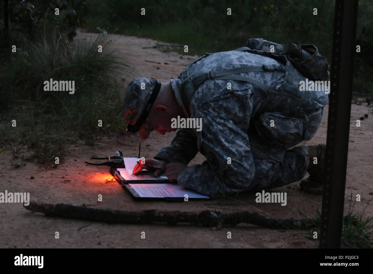 FORT BRAGG, N.C.1st Lt. Christopher Delgado of the 18th Field Artillery Brigade marks down his