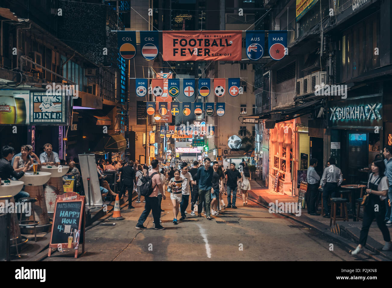 June 15, 2018, Hong Kong : Lan Kwai Fong Football Fever Event during