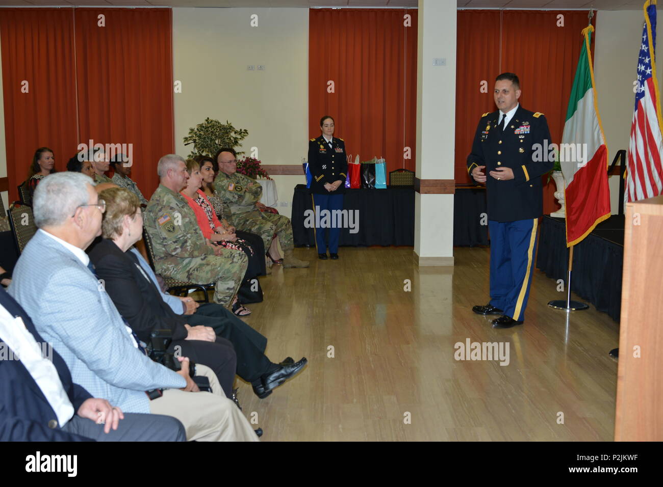 During a promotion ceremony at the Golden Lion, Caserma Ederle, Vicenza ...