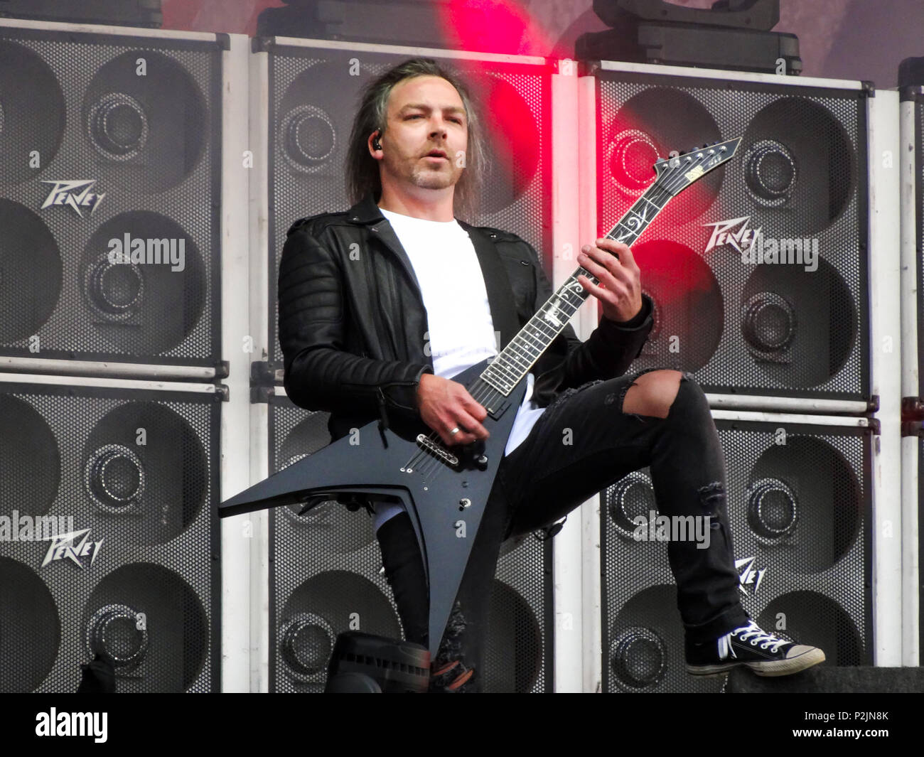 Bullet For My Valentine perform at the Download 2018 festival at Donnington Park, Leicestershire, UK Stock Photo