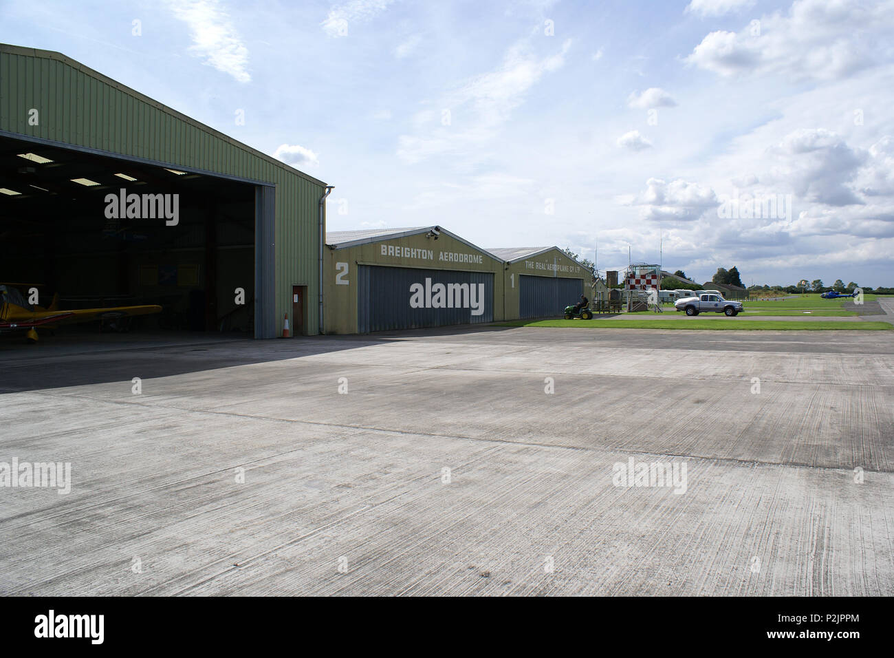 Breighton Airfield, Selby, Stock Photo