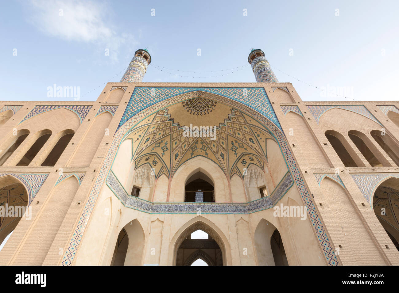 Mosque Masjed-e Agha Bozorg, Kashan, Iran Stock Photo