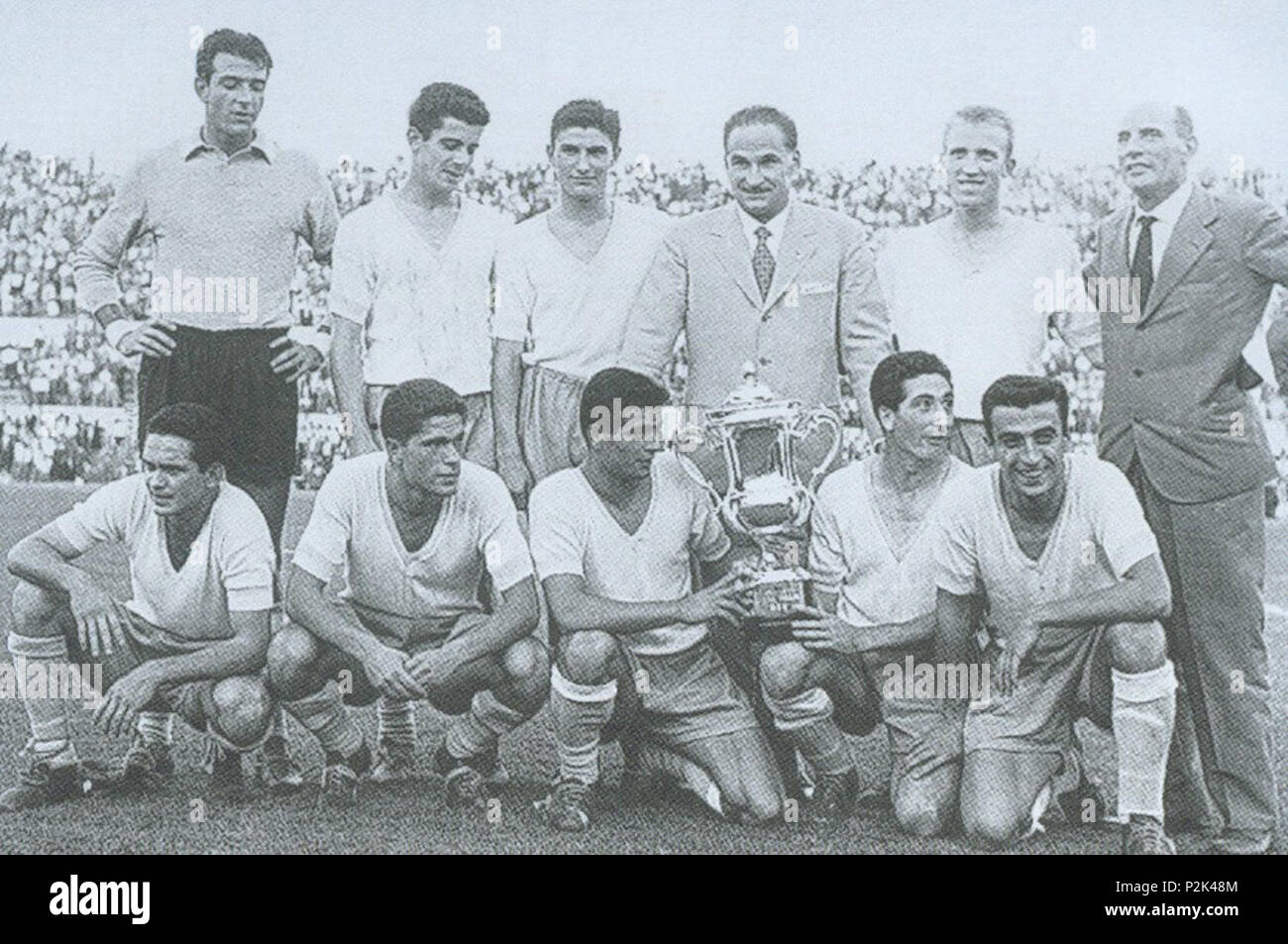 Photo Lazio Première Victoire Coupe Italie 1958 – Autographes De Toute L'équipe – Italie