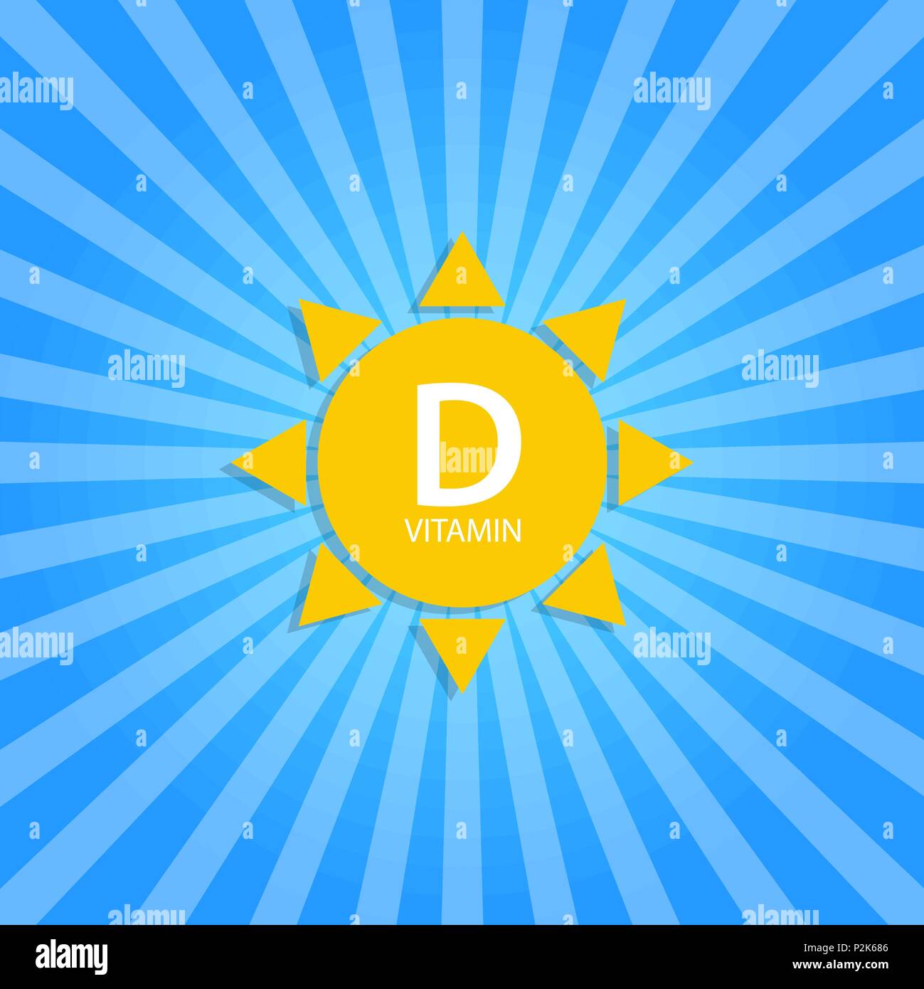Vitamin D Sun Sign Icon. Vector Illustration Stock Vector Image & Art