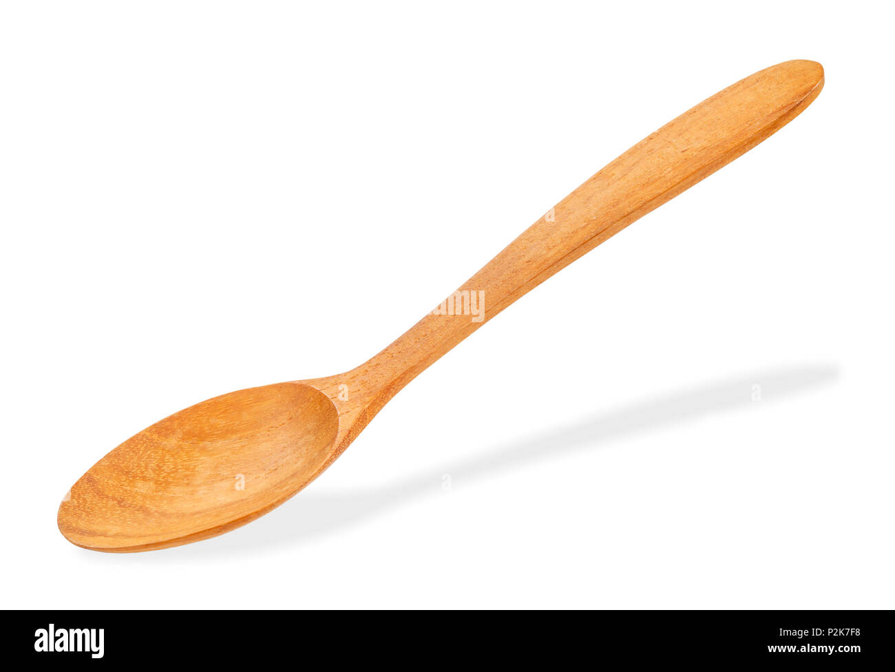 Wooden spoon isolated on white background, Save clipping path Stock ...