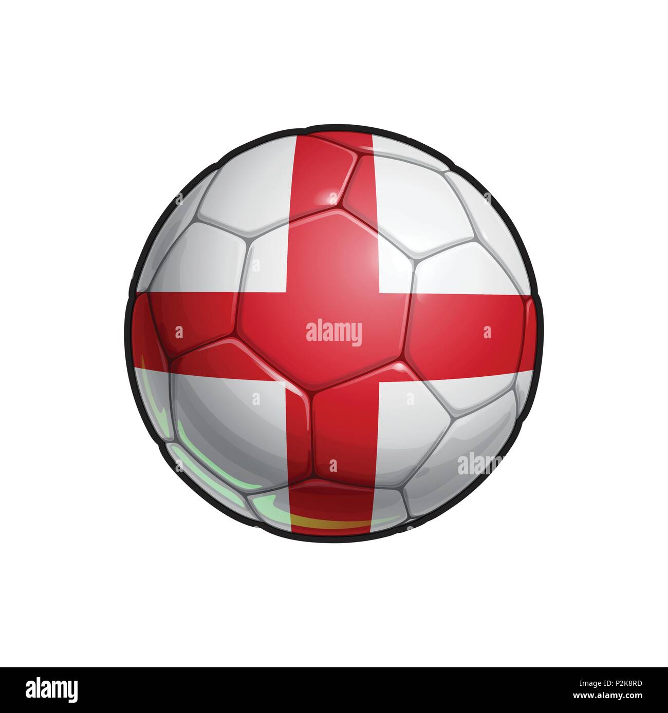 Vector Illustration of a Football Soccer ball with the English Flag