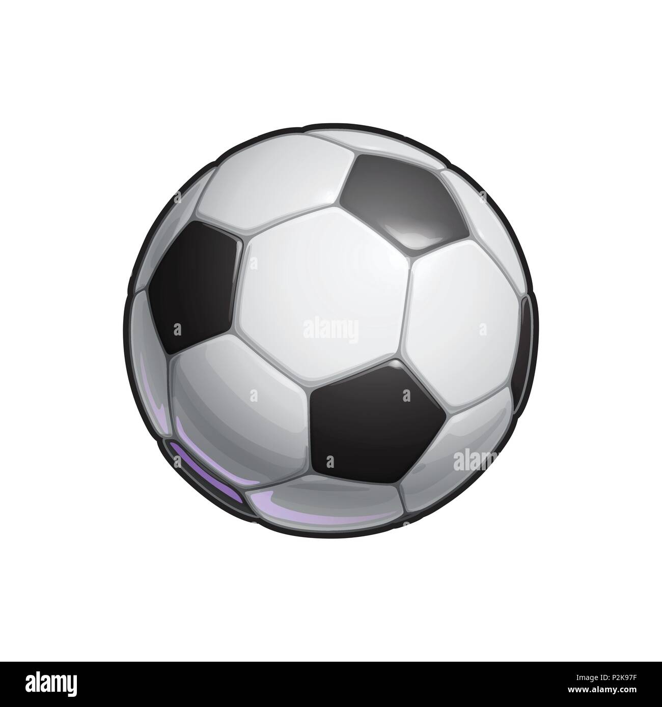 Vector Illustration of a Football – Soccer ball. All elements neatly on well defined Layers Stock Vector