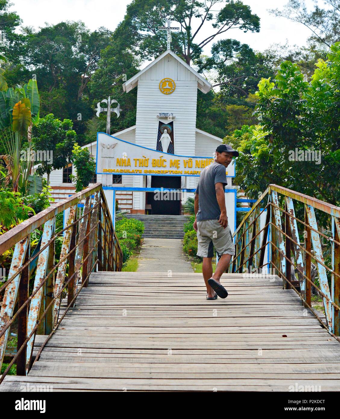 Gereja Kampung Vietnam Stock Photo