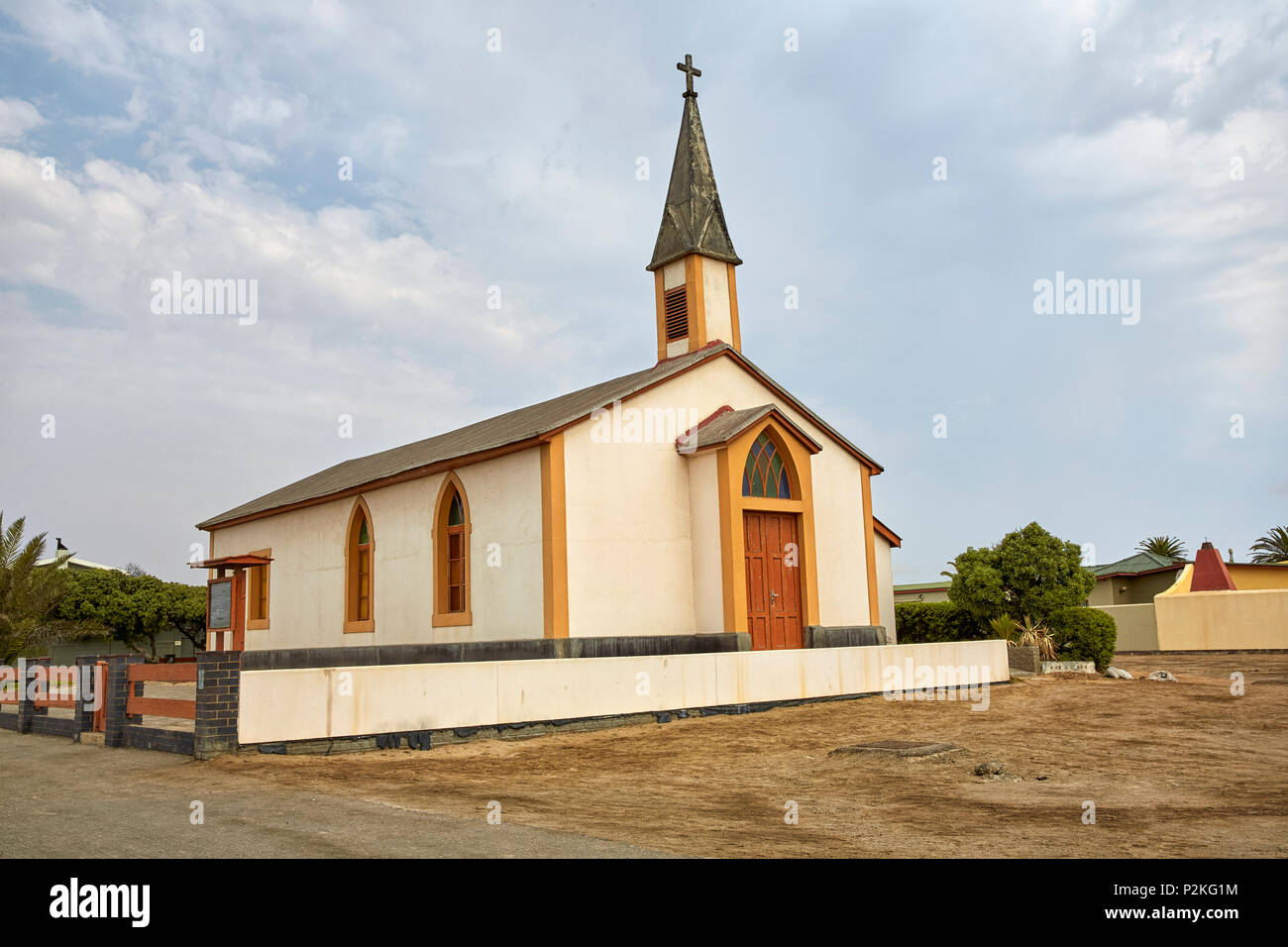 Rhenish Mission Church in Walvis Bay, Namibia, Africa Stock Photo