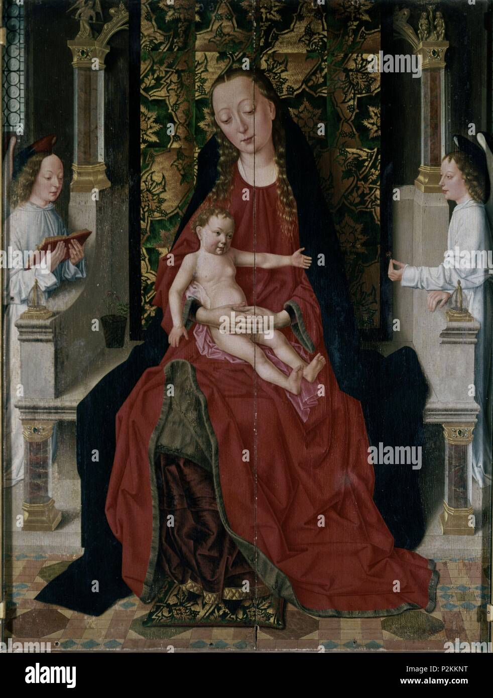 VIRGEN CON NIÑO Y ANGELES - SIGLO XV. Author: Dieric Bouts (1415-1475 ...