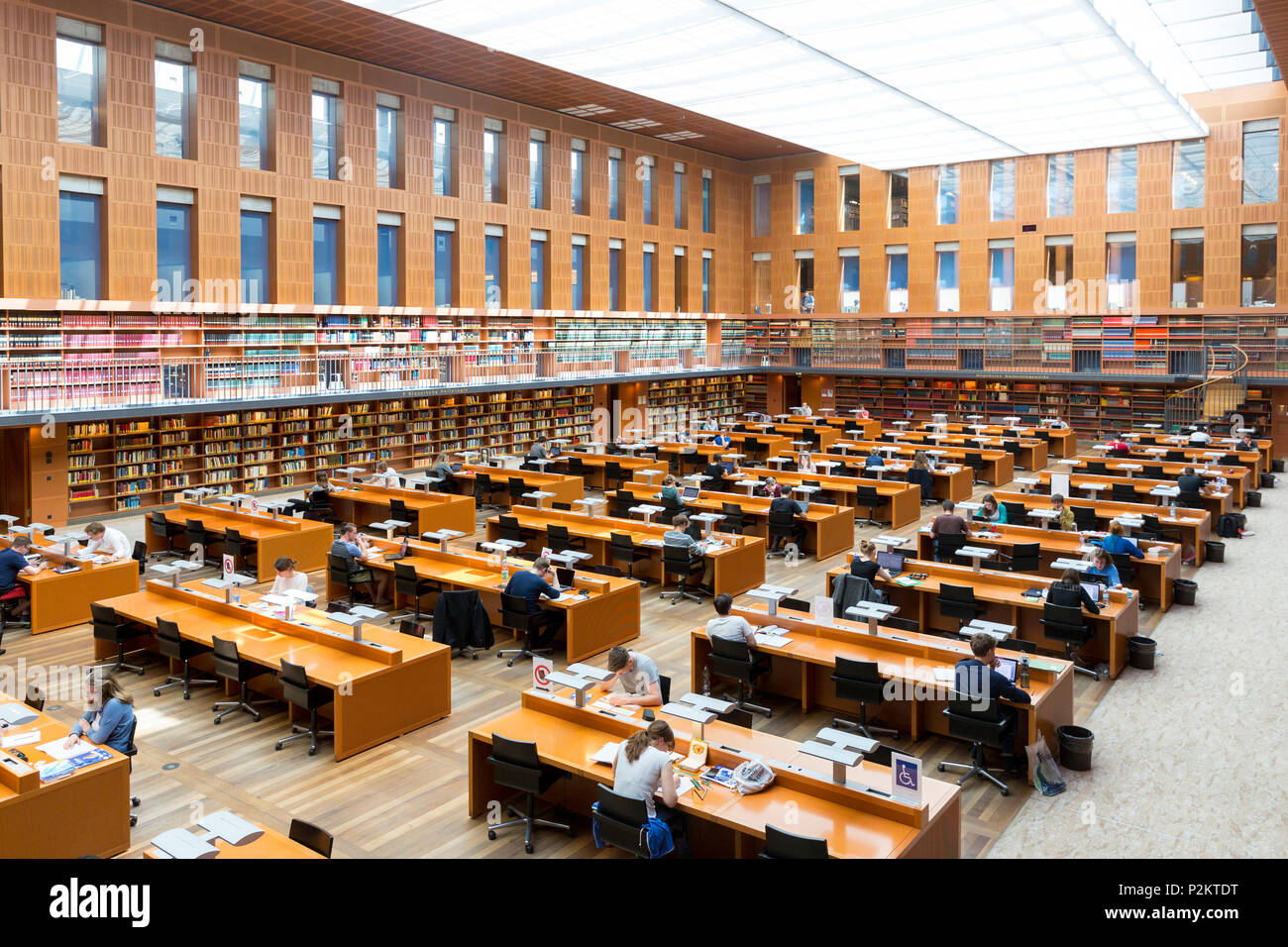 reading room in Saxon State University Library Dresden SLUB, academic