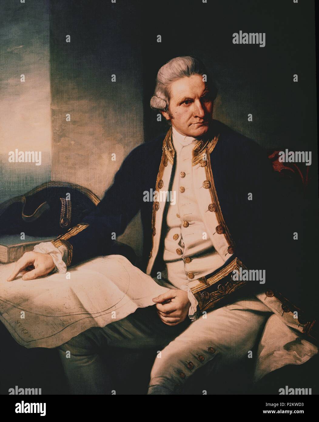 EL CAPITAN JAMES COOK (1728/79). Author: Nathaniel Dance-Holland (1735-1811). Stock Photo