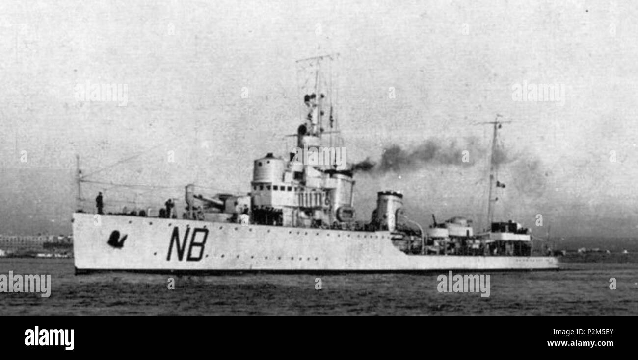 . Deutsch: Der italienische Zerstörer Nembo der Turbine-Klasse . 1931. italienische marine 76 RN Nembo5 Stock Photo