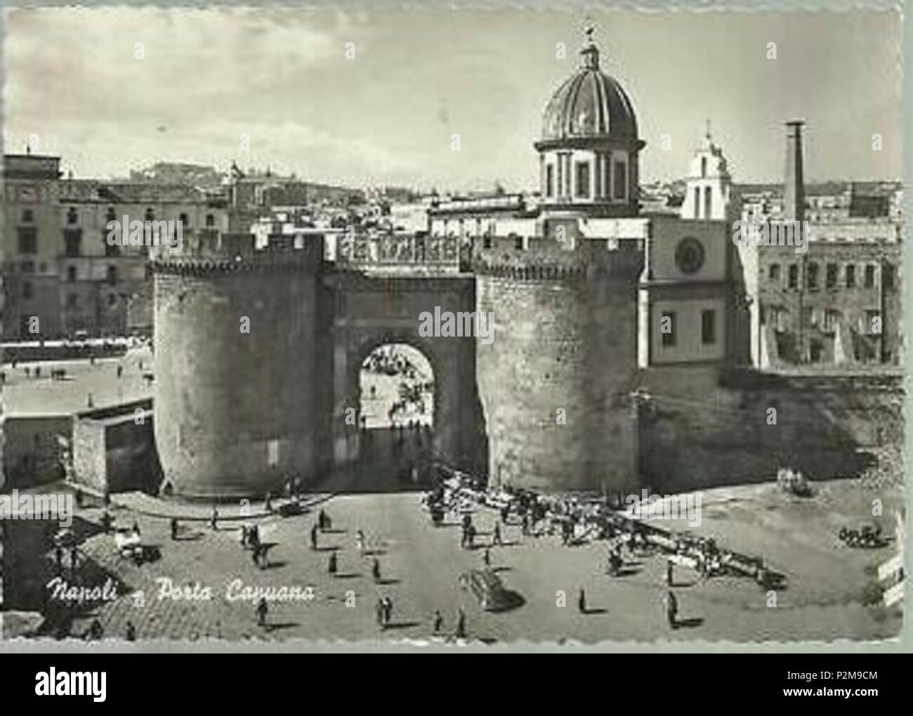 Tirage Albuminé Vintage - Naples, Porta Capuana, Italie, 1885, Format 20x26 Cm