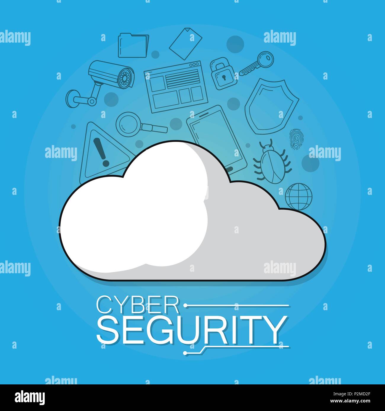 Cyber security concept Stock Vector Image & Art - Alamy
