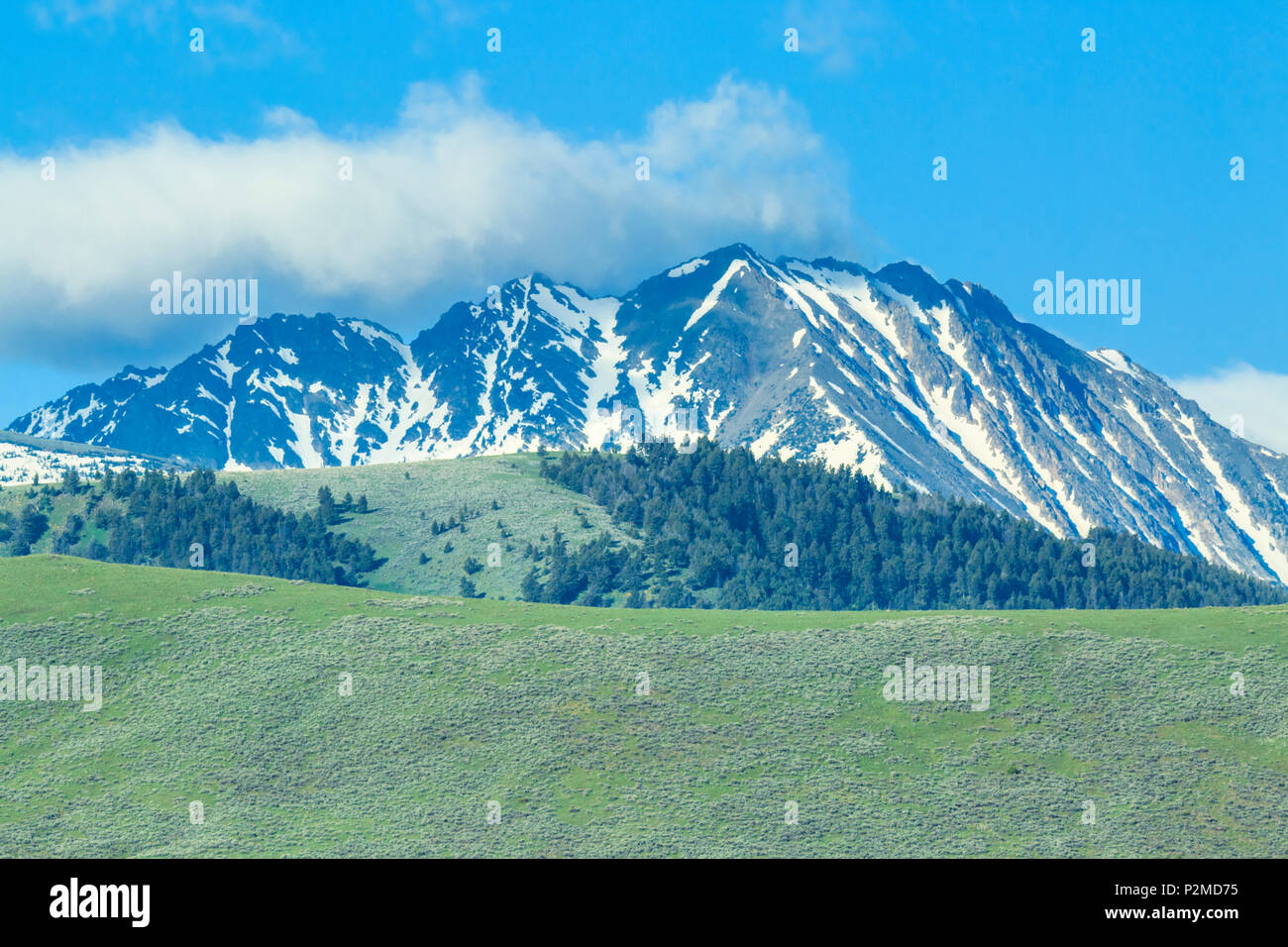 tobacco root mountains near harrison, montana Stock Photo